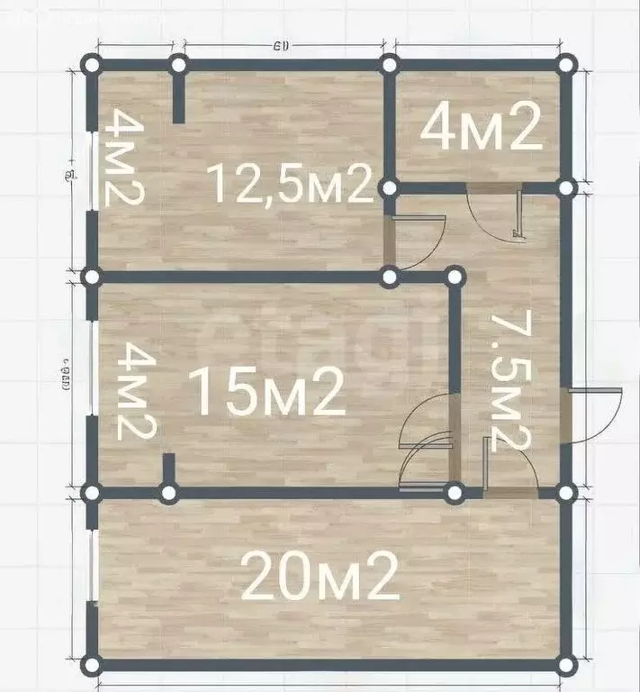 2-комнатная квартира: Махачкала, улица Пушкина, 62 (73 м) - Фото 1