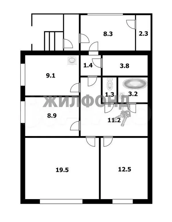 3-к. квартира, 147 м, 1/1 эт. - Фото 0