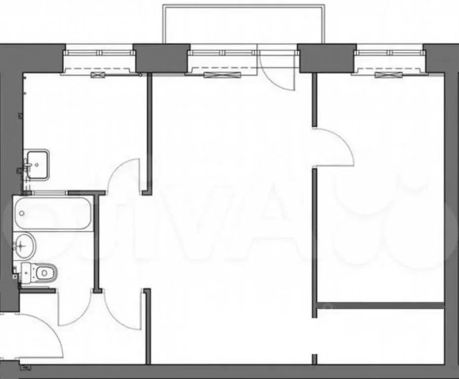 2-к кв. Самарская область, Самара Революционная ул., 140 (43.6 м) - Фото 0