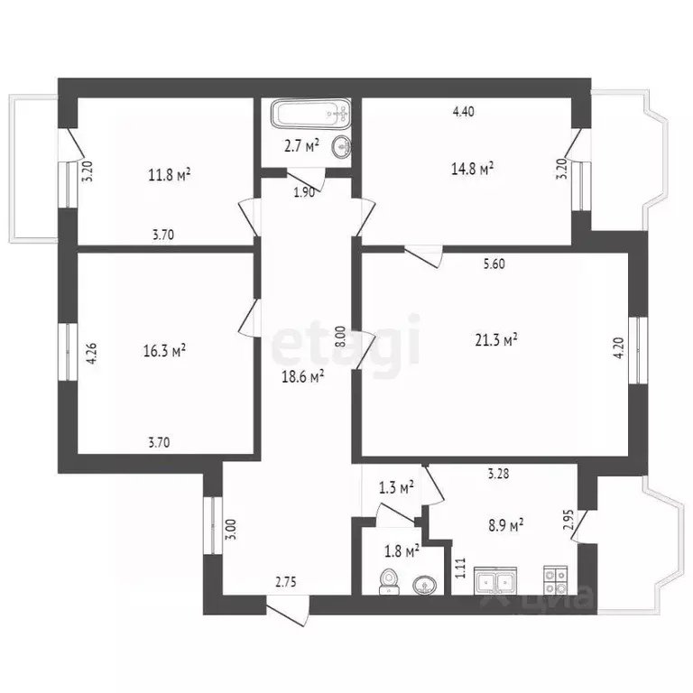 4-к кв. Ростовская область, Таганрог ул. Свободы, 15А (145.2 м) - Фото 2