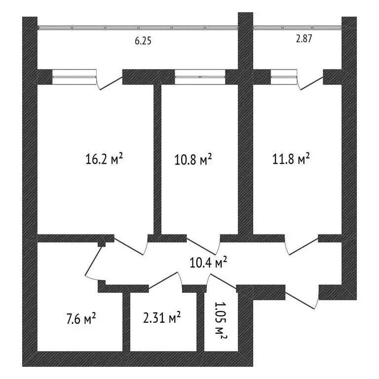 2-комнатная квартира: Ульяновск, Красноармейская улица, 67 (63.2 м) - Фото 1