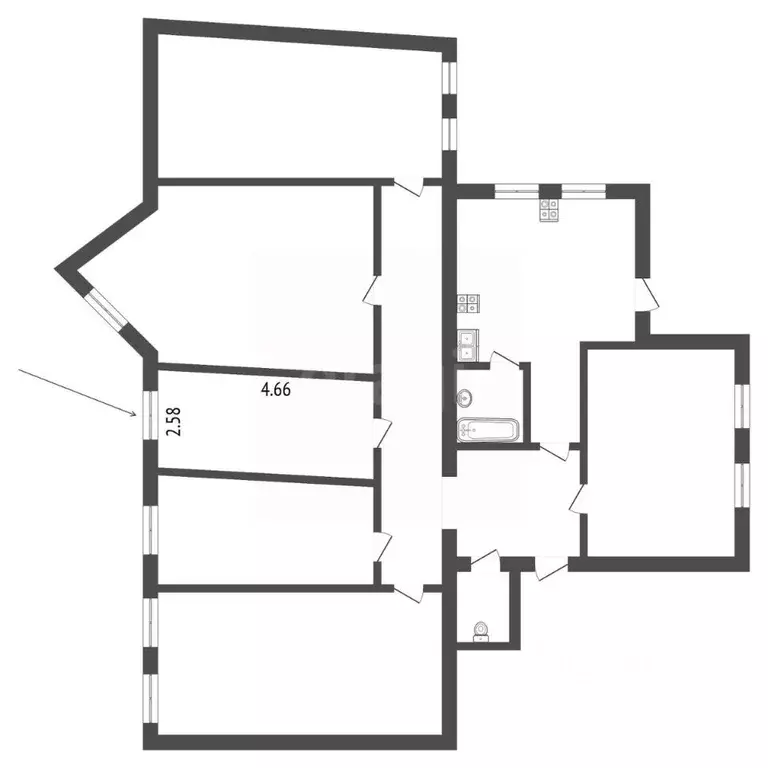 Комната Санкт-Петербург Угловой пер., 9 (12.0 м) - Фото 1