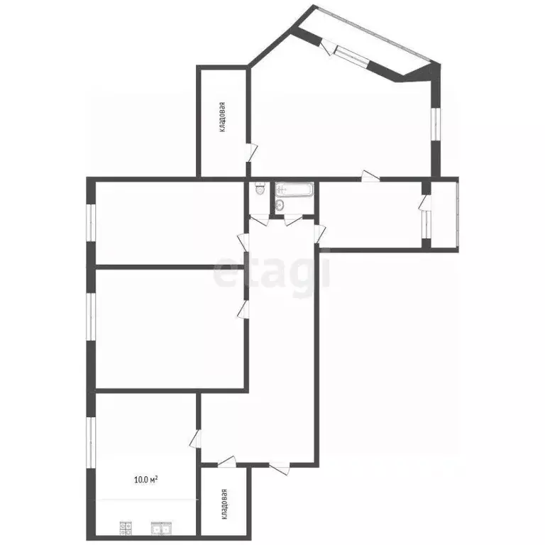 4-к кв. Тверская область, Удомля ул. Попова, 24 (99.0 м) - Фото 2