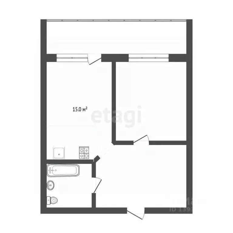 1-к кв. Тюменская область, Тюмень ул. Николая Семенова, 19к1 (37.8 м) - Фото 2