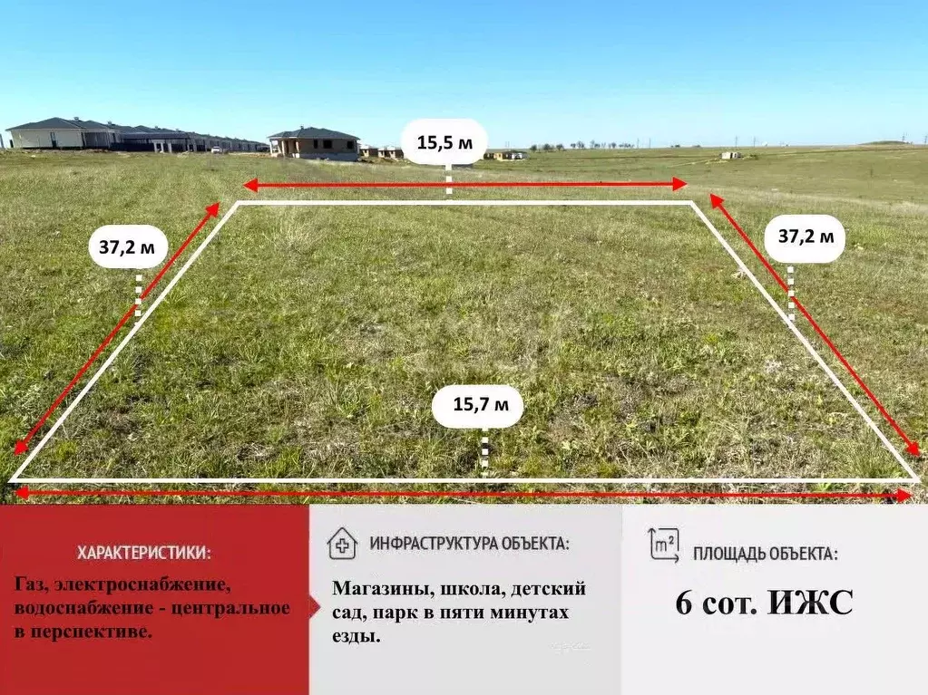 Участок в Крым, Симферопольский район, Мирновское с/пос, с. Белоглинка ... - Фото 1