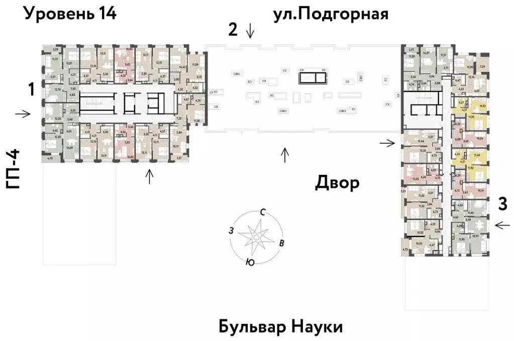3-к кв. Тюменская область, Тюмень Подгорная ул., 61к1 (61.03 м) - Фото 1