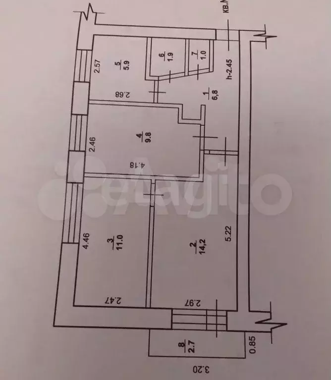 3-к. квартира, 50,6 м, 4/5 эт. - Фото 1