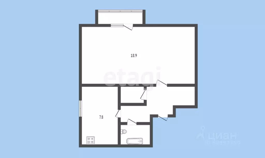 1-к кв. Карачаево-Черкесия, Черкесск ул. Космонавтов, 86 (36.4 м) - Фото 1
