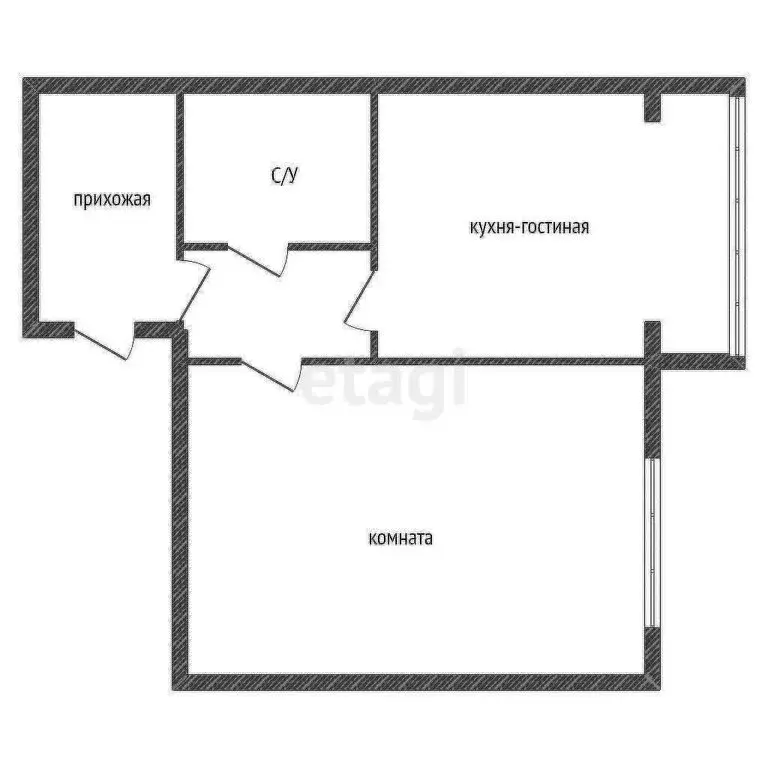 1-комнатная квартира: посёлок городского типа Яблоновский, улица ... - Фото 1