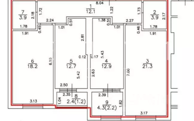 3-к кв. Калининградская область, Калининград ул. Лобачевского, 2А ... - Фото 2