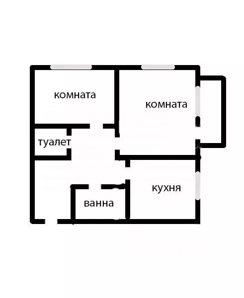 2-к кв. Воронежская область, Рамонь рп ул. 9 Января, 4А (45.3 м) - Фото 2