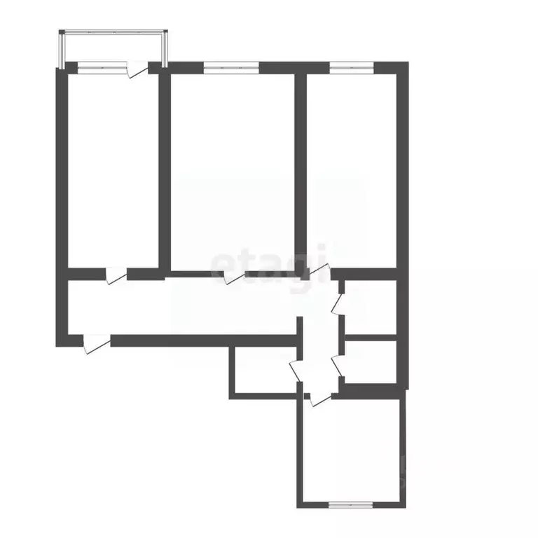 3-к кв. Бурятия, Улан-Удэ 148А мкр, 1/5 (78.9 м) - Фото 1