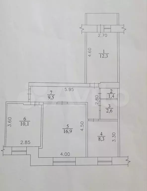 3-к. квартира, 62 м, 5/9 эт. - Фото 0