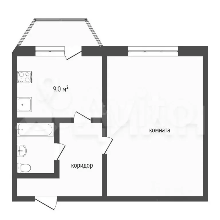 1-к. квартира, 41 м, 5/17 эт. - Фото 0