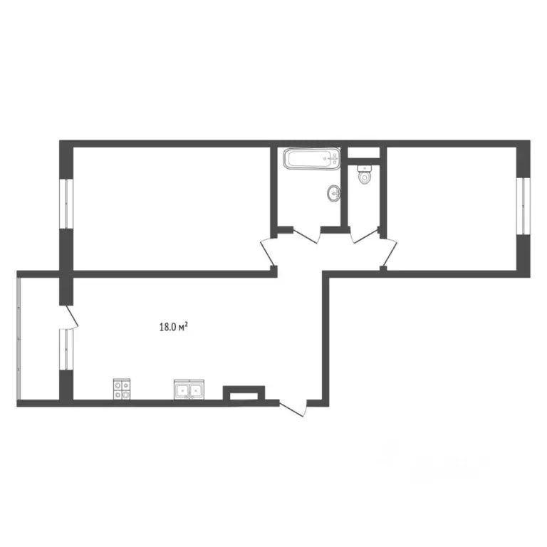 2-к кв. Тюменская область, Тюменский муниципальный округ, д. Дударева ... - Фото 2