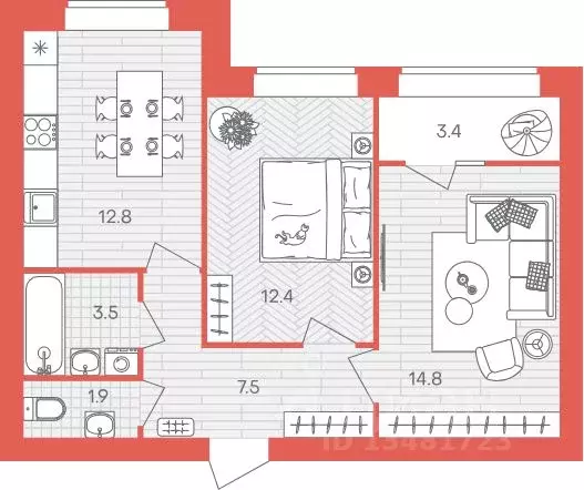 2-к кв. Пензенская область, Пензенский район, Мичуринский сельсовет, ... - Фото 1