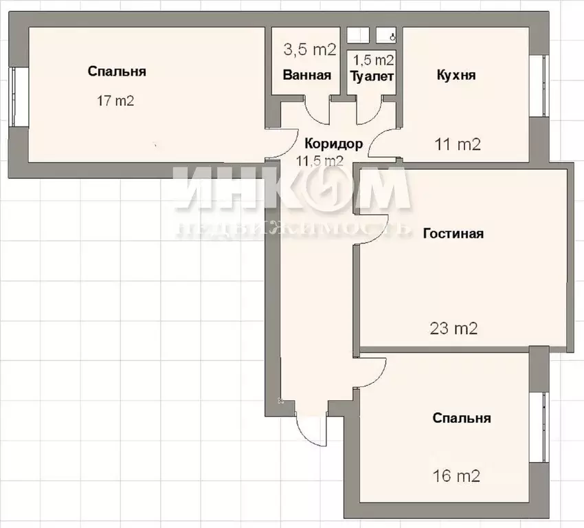 3-к кв. Москва ул. Трофимова, 2/1 (83.5 м) - Фото 0