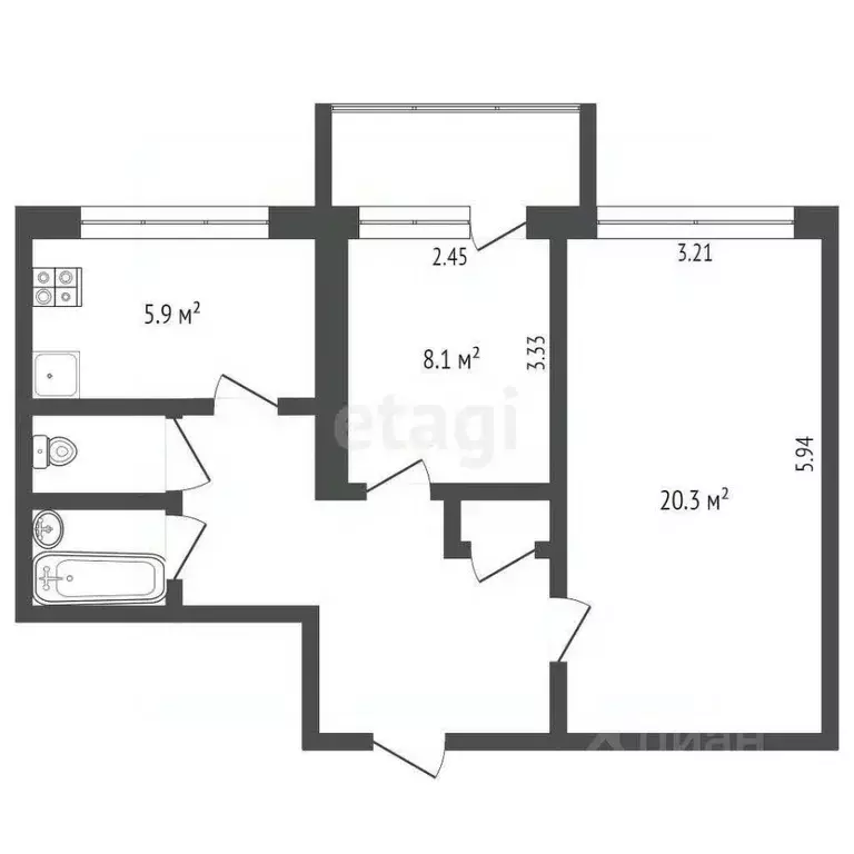 2-к кв. Москва Херсонская ул., 18 (44.3 м) - Фото 1