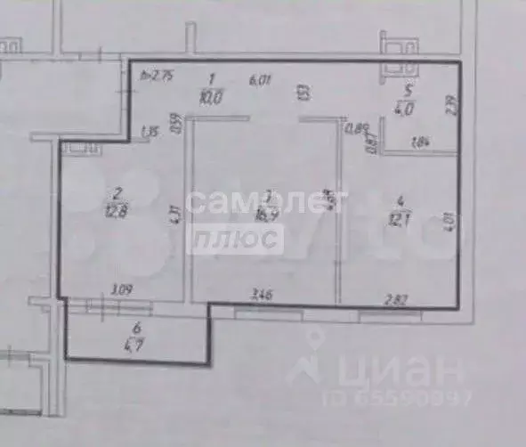 2-к кв. Иркутская область, Иркутск ул. Ржанова, 45/2 (55.8 м) - Фото 2