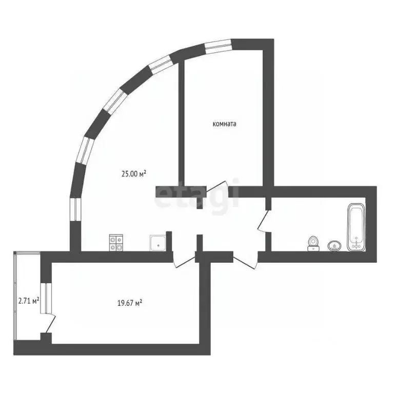2-к кв. Вологодская область, Вологда ул. Чехова, 36 (71.9 м) - Фото 1