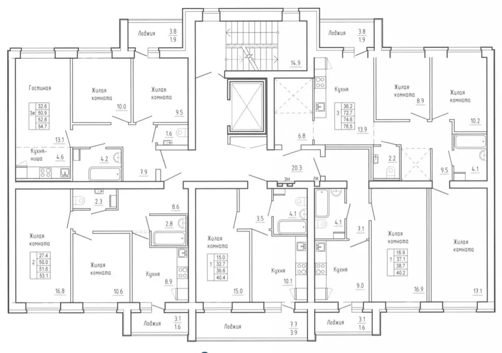 2-к кв. Кировская область, Киров ул. Капитана Дорофеева, 24 (53.1 м) - Фото 1