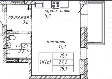 Студия Алтайский край, Барнаул ул. Юрина, 118Д (28.1 м) - Фото 0