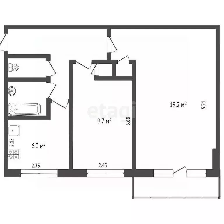 2-к кв. Москва ул. Бехтерева, 35К2 (45.0 м) - Фото 0