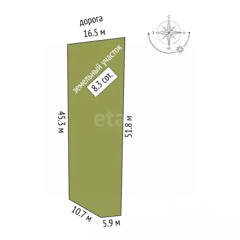 Участок в Ростовская область, Азовский район, Елизаветинское с/пос, ... - Фото 2