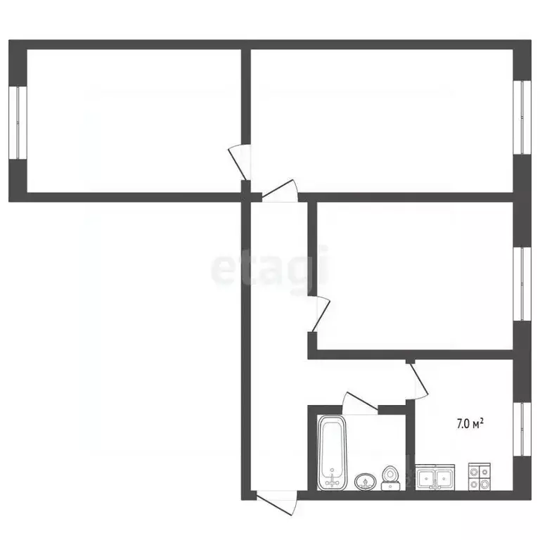 3-к кв. Калининградская область, Калининград ул. Лилии Иванихиной, 5 ... - Фото 1