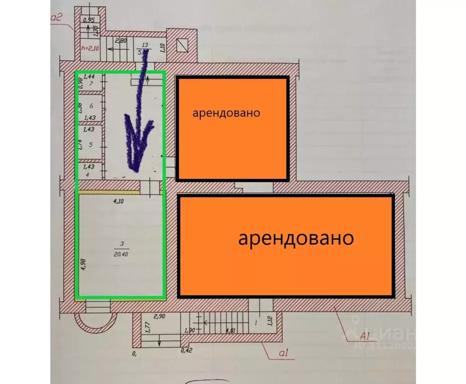 Помещение свободного назначения в Чувашия, Чебоксары Ленинградская ... - Фото 0