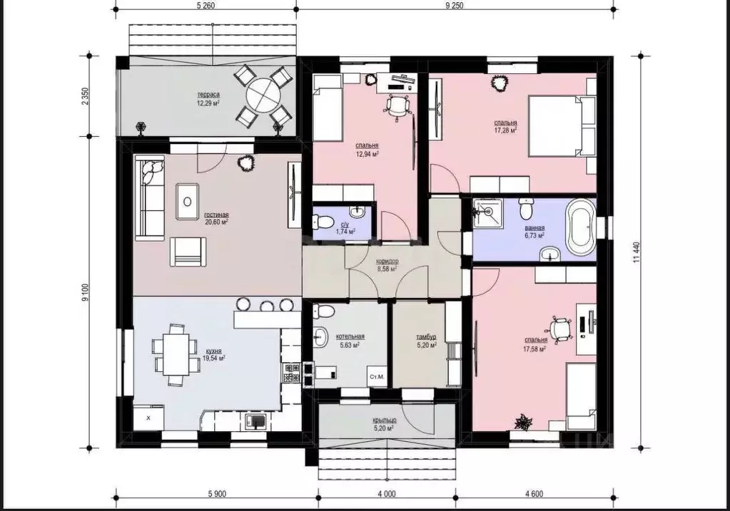 Дом в Белгородская область, Старый Оскол 7 (115 м) - Фото 1