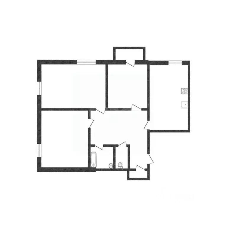 3-к кв. Белгородская область, Белгород пер. Макаренко, 1 (51.0 м) - Фото 1