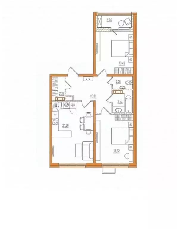 3-к кв. Сахалинская область, Южно-Сахалинск ул. Алексея Максимовича ... - Фото 2