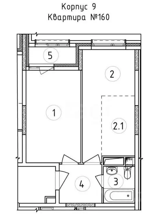 1-комнатная квартира: Химки, улица Генерала Дьяконова, 5 (42.9 м) - Фото 0