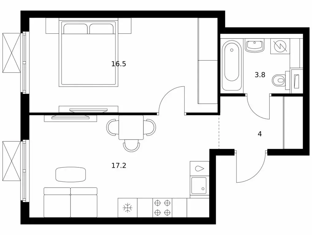 1-комнатная квартира: Мытищи, жилой комплекс Яуза Парк (41.5 м) - Фото 1