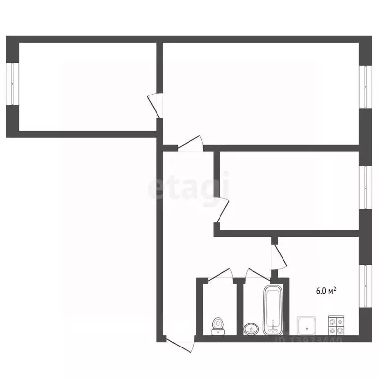 3-к кв. Свердловская область, Тавда ул. Кирова, 118А (59.3 м) - Фото 1