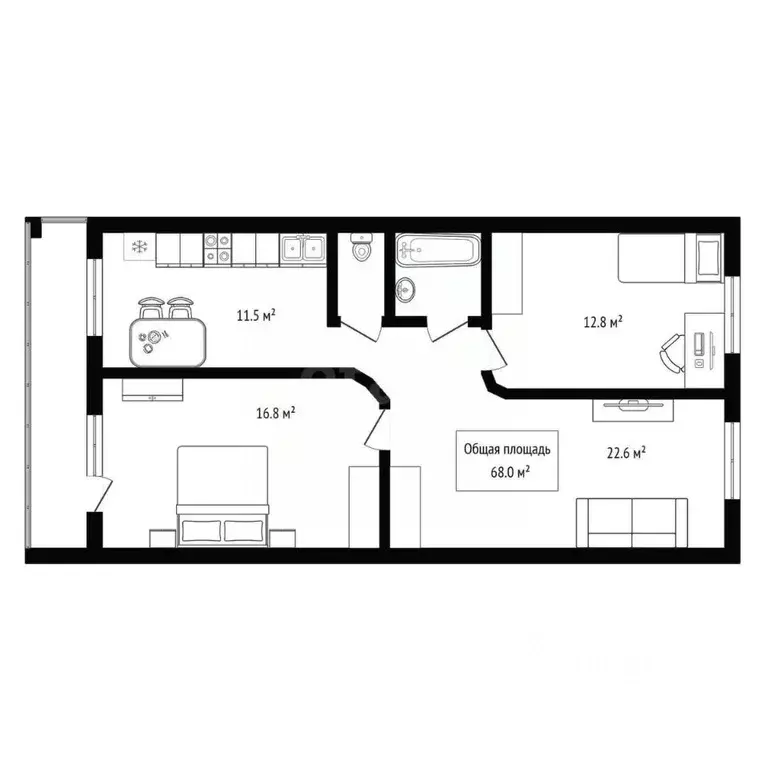 3-к кв. Новосибирская область, Бердск Бердский санаторий тер., 37 ... - Фото 2