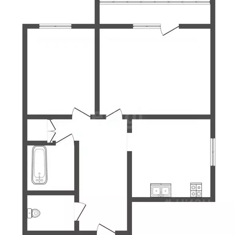 2-к кв. Костромская область, Кострома ул. Шагова, 221 (46.4 м) - Фото 2
