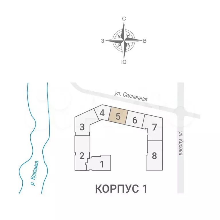 1-к. квартира, 42,2 м, 2/8 эт. - Фото 1