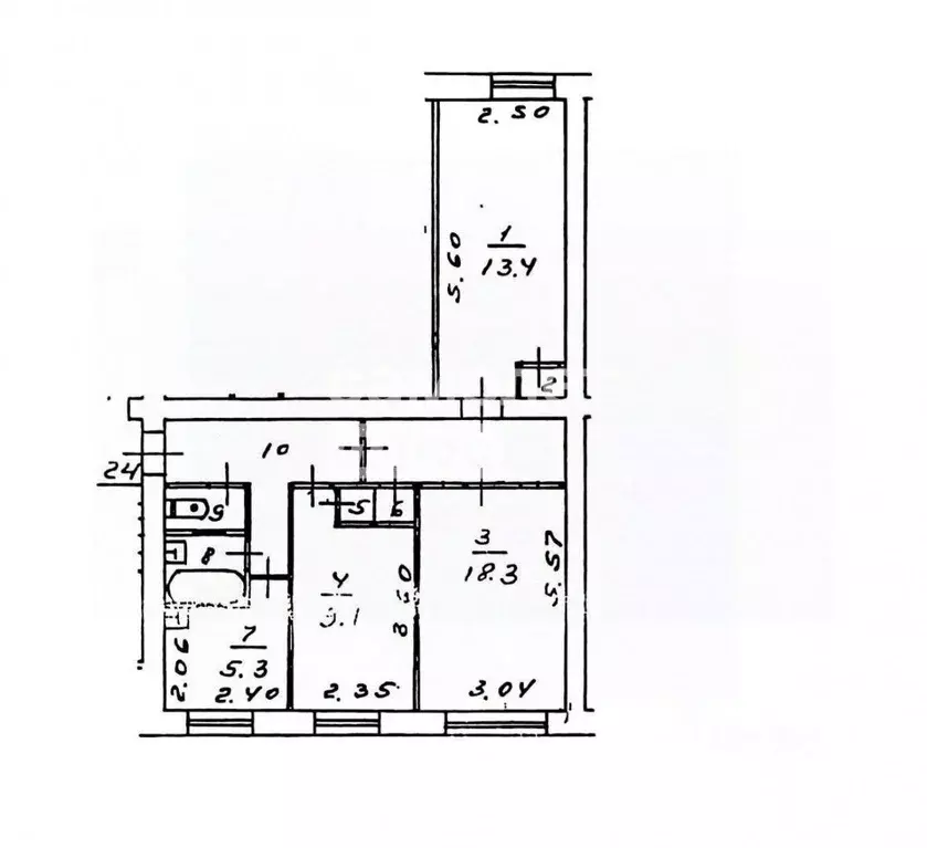 3-к кв. Московская область, Лобня ул. Ленина, 27к1 (56.3 м) - Фото 2