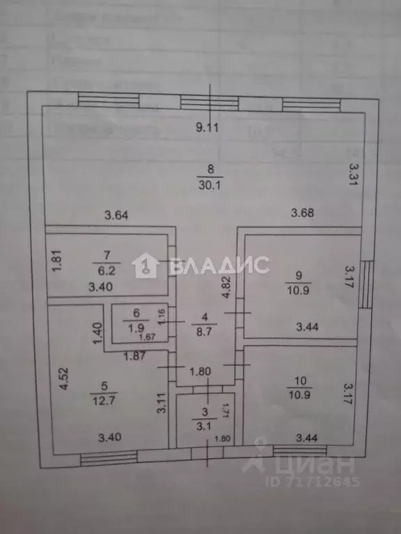 Дом в Воронежская область, с. Семилуки пер. Нагорный (180 м) - Фото 1