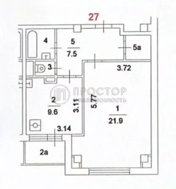 1-к кв. Москва Ярославское ш., 34 (46.1 м) - Фото 2
