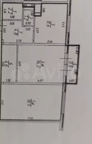 2-к. квартира, 54,3 м, 3/9 эт. - Фото 0