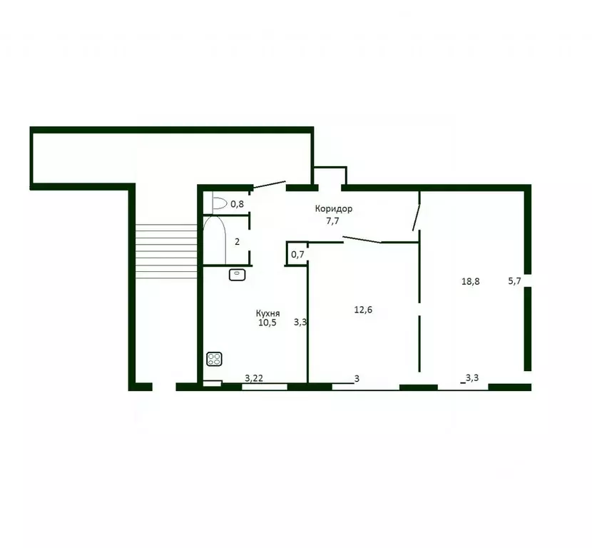 2-к кв. Ленинградская область, Приозерский район, Кузнечное пгт ... - Фото 1