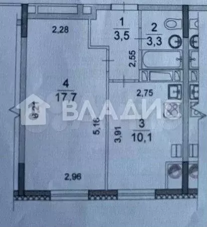 1-к. квартира, 34,6 м, 2/10 эт. - Фото 0