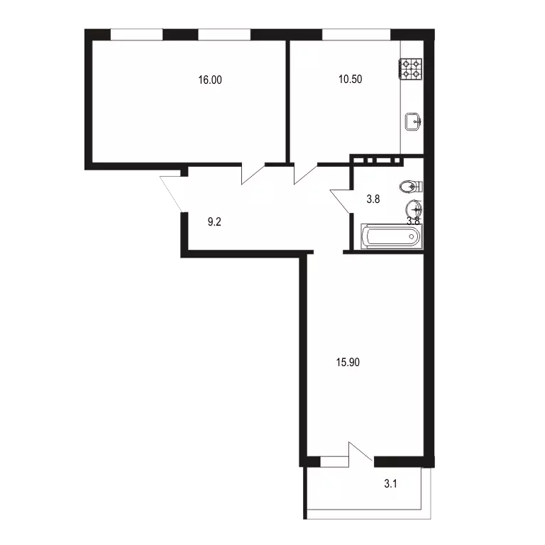 Продаётся 2-к квартира, 59 м - Фото 0