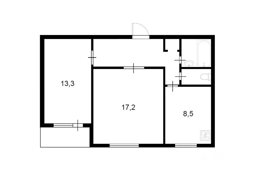 2-к кв. Москва Коломенская ул., 25 (54.0 м) - Фото 1