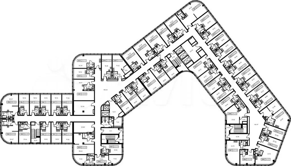 Апартаменты-студия, 21,1 м, 3/15 эт. - Фото 1