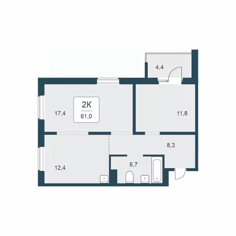 2-к кв. Новосибирская область, Новосибирск Цветной бульвар жилой ... - Фото 1