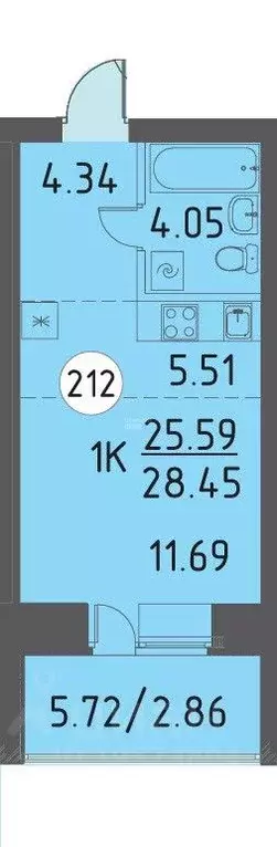 Студия Томская область, Томский район, д. Кисловка, Левобережный мкр ... - Фото 2